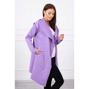 Cape with a loose hood purple