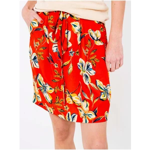 Red Floral Skirt CAMAIEU - Women