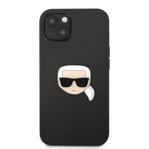 Kryt na mobil Karl Lagerfeld Leather Karl Head na Apple iPhone 13 (KLHCP13MPKMK) čierne ochranný kryt na mobil • na iPhone 13 • s logom Karl Lagerfeld