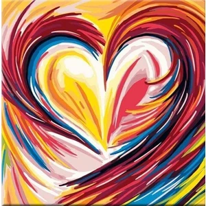 Zuty Pictură pe numere Rainbow Painted Heart