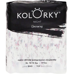 Kolorky Night Unicorn EKO pleny pro kompletní ochranu v průběhu noci velikost XL 12-16 Kg 17 ks