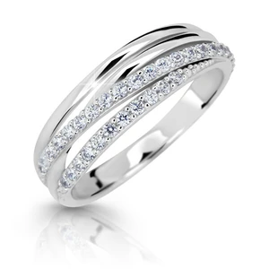 Cutie Jewellery Trblietavý prsteň z bieleho zlata Z6716-3352-10-X-2 54 mm