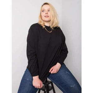 Fekete plus size alap pulóver