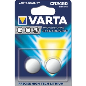 Knoflíková baterie Varta CR2450, lithium, 2 ks, 6450101402