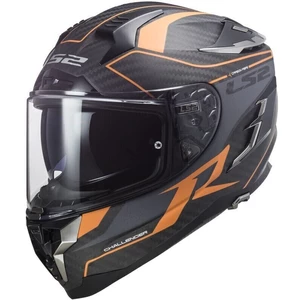 LS2 FF327 Challenger Carbon Grid Matt Carbon Orange XL Helm