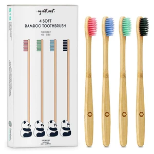 My White Secret Bamboo Toothbrush bambusová zubná kefka soft 4 ks