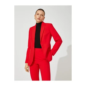 Koton Blazer Jacket With One Button Pocket Detailed