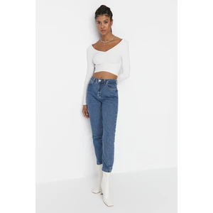 Trendyol Blue Normal Waist Mom Jeans