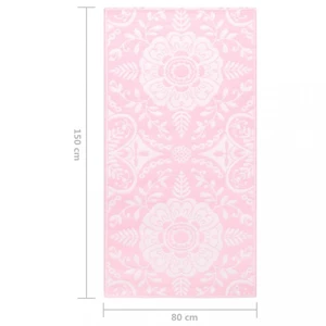 Venkovní koberec růžová PP Dekorhome 80x150 cm,Venkovní koberec růžová PP Dekorhome 80x150 cm