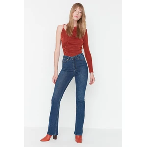 Trendyol Blue High Waist Skinny Flare Jeans