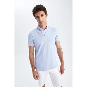 DEFACTO Slim Fit Polo Neck Basic Short Sleeve T-Shirt