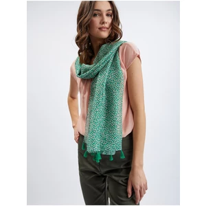 Orsay Zelený dámský květovaný šátek - Dámské