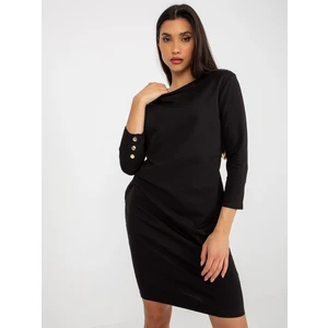 Black simple tracksuit dress with pockets from OCH BELLA