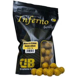 Carp inferno boilies nutra line banán oliheň - 1 kg 24 mm