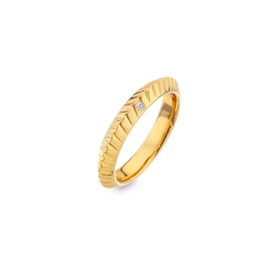 Hot Diamonds Moderní pozlacený prsten s diamantem Jac Jossa Hope DR228 54 mm
