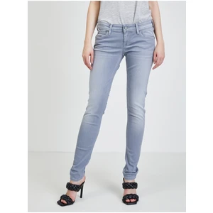 Světle šedé dámské skinny fit džíny Pepe Jeans - Dámské