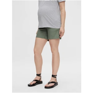 Green Maternity Shorts Mama.licious Halley - Women