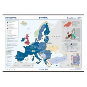 Evropa - Evropská unie a NATO 1:5 000 000 nástěnná mapa