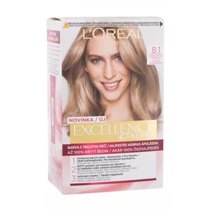 L´Oréal Paris Excellence Creme Triple Protection 48 ml farba na vlasy pre ženy poškodená krabička 8,1 Natural Ash Blonde na farbené vlasy