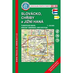 KČT 89-90 Slovácko, Chřiby, Jižní Haná 1:50 000 / Turistická mapa (Defekt)