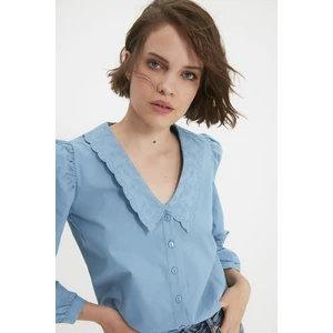 Trendyol Shirt - Blue - Regular fit