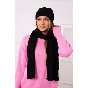 Women's set with scarf Amelia K329 black