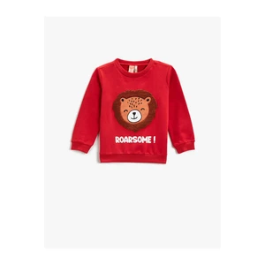 Koton Sweatshirt - Red - Relaxed fit