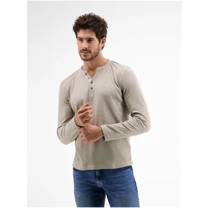 Beige Men's T-shirt with buttons LERROS - Men