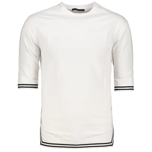 Trendyol White Men's Regular/Regular Cut Stripe Detailed T-Shirt