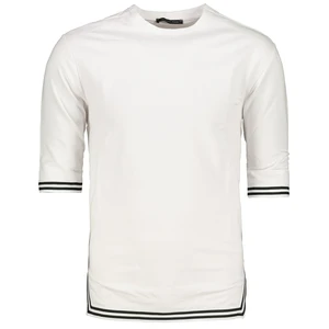 Trendyol White Men's Regular/Regular Cut Stripe Detailed T-Shirt