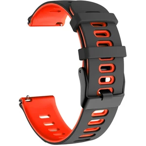 4wrist Silikonový řemínek pro Garmin 22 mm - Black/Red