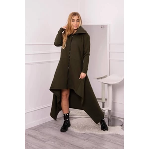 Insulated dress with longer khaki sides