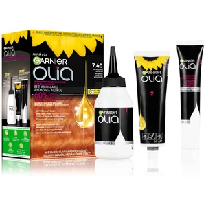 Garnier Olia Big Kit permanentní barva na vlasy odstín 7.40 Intense Copper