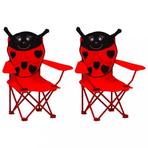 Detské záhradné stoličky 2 ks Dekorhome Červená,Detské záhradné stoličky 2 ks Dekorhome Červená