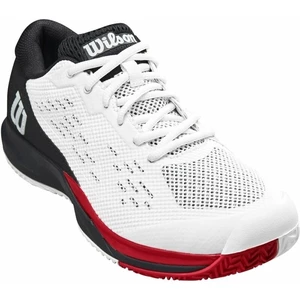 Wilson Rush Pro Ace Mens Tennis Shoe White/Black/Poppy Red 44 2/3 Chaussures de tennis pour hommes