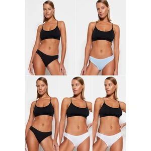 Trendyol Multicolor 5-Pack Knitted Cotton Panties