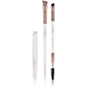 Luvia Cosmetics Prime Vegan Brow Kit sada na úpravu obočí Pearl White / Metallic Coffee Brown