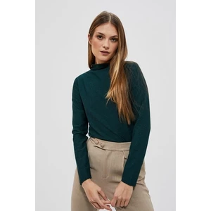 Blouse with silver thread Moodo - green