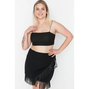 Trendyol Curve Plus Size Skirt - Black - Mini