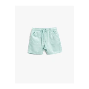 Koton Linen-Mixed Shorts with Tie Waist