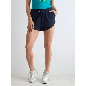 Dark blue cotton shorts