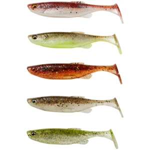 Savage gear gumová nástraha fat minnow t tail clearwater mix 5 ks - 9 cm 7 g