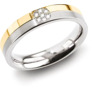Boccia Titanium Úžasný prsteň z titánu s diamantmi 0129-06 50 mm