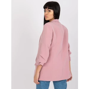 Women's light pink blazer with shirring