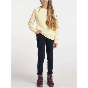 Light Yellow Girl Patterned Sweatshirt Ragwear Darinka Chevron - Girls