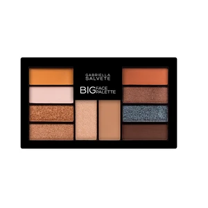 Gabriella Salvete Big Face paleta očných tieňov s rozjasňovačom s bronzerom 02 Sunkissed 12 g