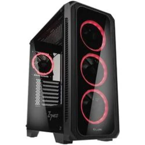 case Zalman miditower Z7 NEO, miniITX/microATX/ATX, panely z tvrzeného skla, 4x 120mm RGB ventilátor