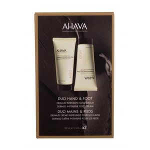 AHAVA Deadsea Mud Duo dárková kazeta krém na ruce Leave-On Deadsea Mud Hand Cream 100 ml + krém na nohy Leave-On Deadsea Mud Foot Cream 100 ml W