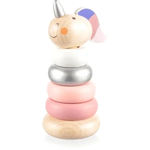 Zopa Wooden Unicorn nasadzovacie krúžky z dreva Pink 1 ks