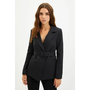 Trendyol Black Belted Blazer Jacket